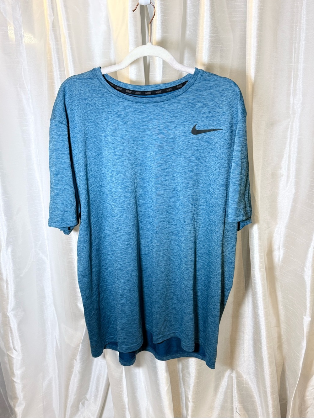 Nike Heathered Blue Short Sleeve Performance Tee